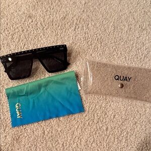 Quay Australia Black Studded Sunglasses